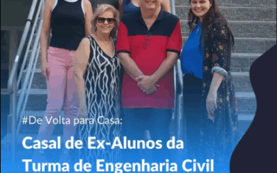 Casal de Ex-alunos da turma de Engenharia Civil de 1985  visitam a Facens com seus filhos.
