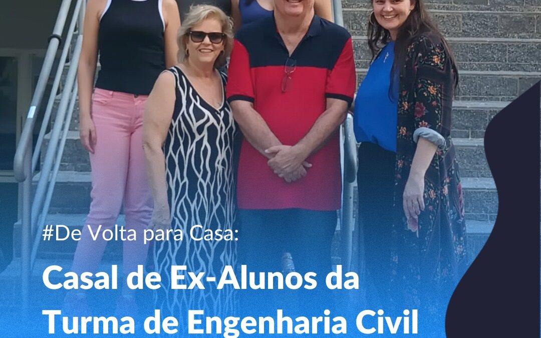 Casal de Ex-alunos da turma de Engenharia Civil de 1985  visitam a Facens com seus filhos.