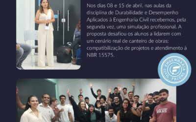 Ex-alunos participam da disciplina UPX – Durabilidade e Desempenho Aplicados à Engenharia Civil